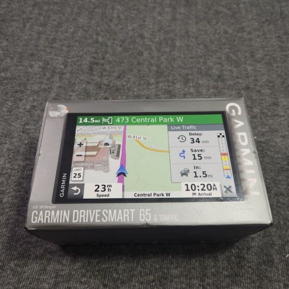 Garmin Drive Smart 65 GPS Built-In Voice-Controlled Traffic Navigator Open Box
